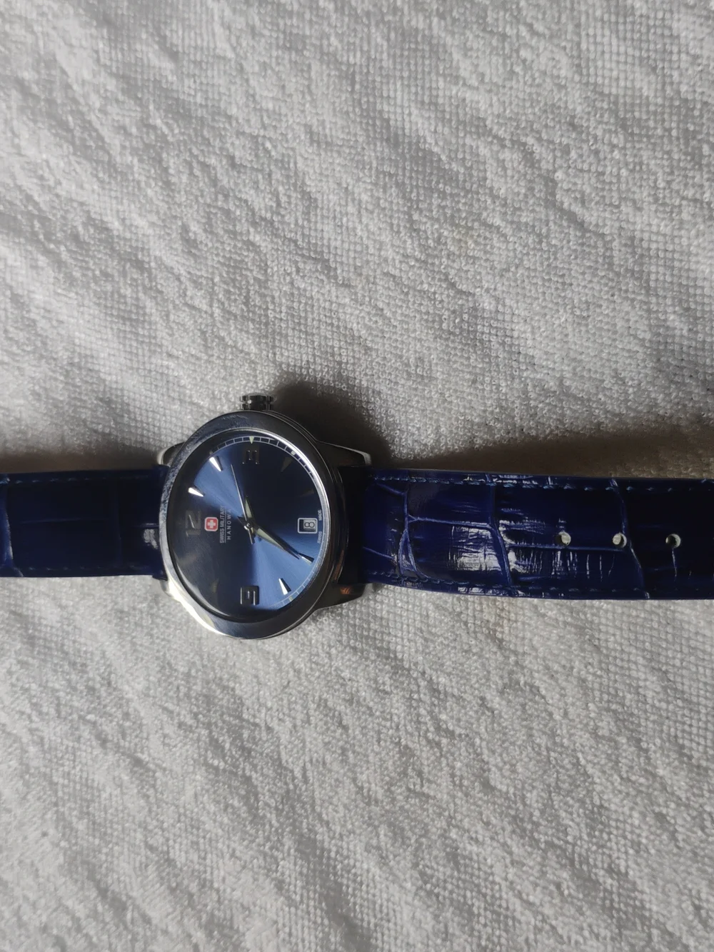 Swiss Military Unisex Watch with Blue Leather Strap